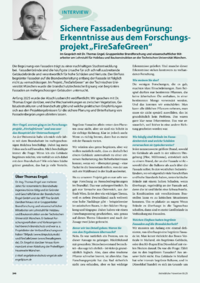 Dokument Sichere Fassadenbegrünung: Erkenntnisse aus dem Forschungsprojekt „FireSafeGreen“