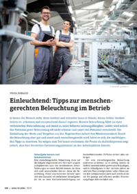 Dokument Einleuchtend: Tipps zur menschengerechten Beleuchtung im Betrieb