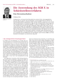 Dokument Die Anwendung des SGB X in Schiedsstellenverfahren