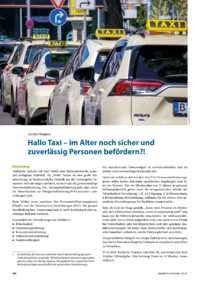 Dokument Hallo Taxi – im Alter noch sicher und zuverlässig Personen befördern?!