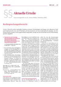 Dokument Aktuelle Urteile: Rechtsprechungsübersicht