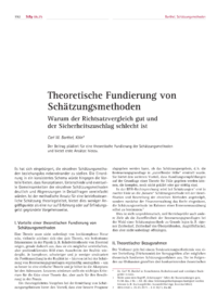 Dokument Theoretische Fundierung von Schätzungsmethoden