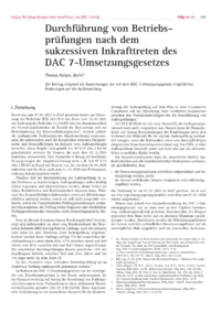 Dokument Durchführung von Betriebsprüfungen nach dem sukzessiven Inkrafttreten des DAC 7-Umsetzungsgesetzes