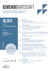 Dokument Zeitschrift Gemeindewirtschaft (GW) Ausgabe 06 2025