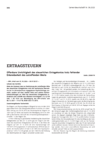 Dokument Offenbare Unrichtigkeit des steuerlichen Einlagekontos trotz fehlender Erkennbarkeit des zutreffenden Werts