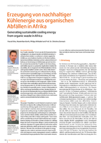 Dokument Erzeugung von nachhaltiger Kühlenergie aus organischen Abfällen in Afrika