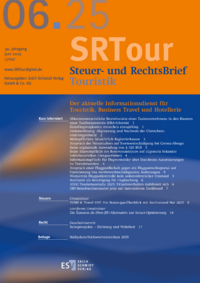 Dokument Steuer- und RechtsBrief Touristik Ausgabe 06 2025