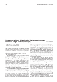 Dokument Umsatzsteuerrechtliche Behandlung des Direktverbrauchs aus dem Betrieb von Anlagen zur Energieerzeugung