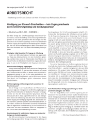 Dokument Kündigung per Einwurf-Einschreiben – kein Zugangsnachweis durch Einlieferungsbeleg und Sendungsverlauf