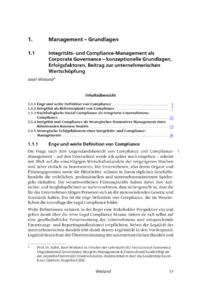 Dokument Integritäts- und Compliance-Management als Corporate Governance – konzeptionelle Grundlagen, Erfolgsfaktoren, Beitrag zur unternehmerischen Wertschöpfung