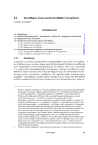 Dokument Grundlagen einer werteorientierten Compliance