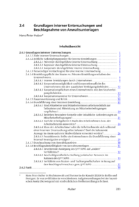 Dokument Grundlagen interner Untersuchungen und Beschlagnahme von Anwaltsunterlagen