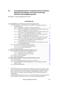 Dokument Unternehmensinterne Compliance-Kommunikation: Rechtliche Grundlagen und Implementierung effektiver Hinweisgebersysteme