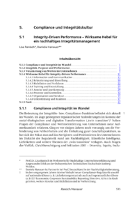 Dokument Integrity-Driven Performance – Wirksame Hebel für ein nachhaltiges Integritätsmanagement