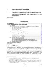 Dokument Anti-Bribery and Corruption: Rechtliche Grundlagen und Rahmenbedingungen nach deutschem Recht mit Fallbeispielen