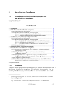 Dokument Grundlagen und Rahmenbedingungen von Kartellrechts-Compliance