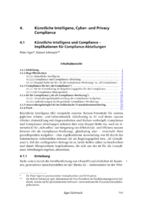 Dokument Künstliche Intelligenz und Compliance – Implikationen für Compliance-Abteilungen
