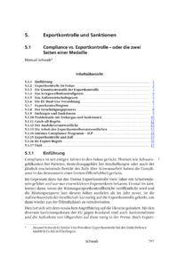 Dokument Compliance vs. Exportkontrolle – oder die zwei Seiten einer Medaille