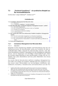 Dokument „Technical-Compliance“ – ein praktisches Beispiel aus der Automobilindustrie