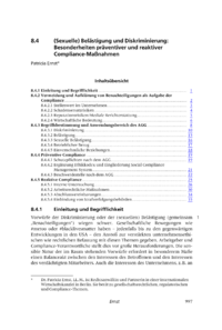 Dokument (Sexuelle) Belästigung und Diskriminierung: Besonderheiten präventiver und reaktiver Compliance-Maßnahmen