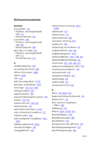 Dokument Stichwortverzeichnis
