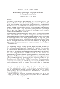 Dokument Rosen auf Platens Grab