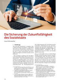 Dokument Die Sicherung der Zukunftsfähigkeit des Sozialstaats
