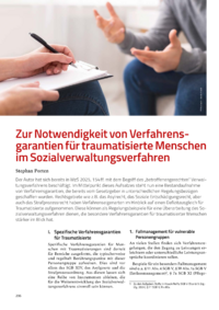 Dokument Zur Notwendigkeit von Verfahrensgarantien für traumatisierte Menschen im Sozialverwaltungsverfahren