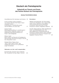 Dokument Inhaltsverzeichnis