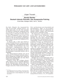 Dokument Kerstin Reinke: Deutsch intensiv Phonetik. Das Aussprache-Training