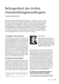 Dokument Befangenheit der zivilen Gleichstellungsbeauftragten