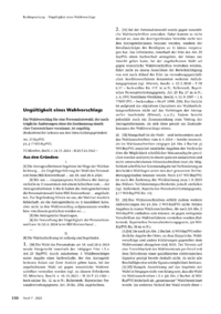 Dokument Ungültigkeit eines Wahlvorschlags