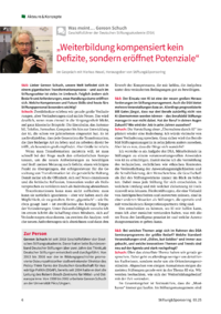Dokument „Weiterbildung kompensiert kein Defizit, sondern eröffnet Potenziale“