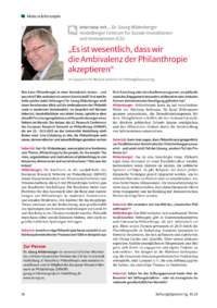 Dokument „Es ist wesentlich, dass wir die Ambivalenz der Philanthropie akzeptieren“