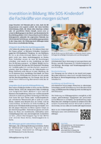 Dokument Investition in Bildung: Wie SOS-Kinderdorf die Fachkräfte von morgen sichert