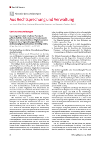 Dokument Aus Rechtsprechung und Verwaltung