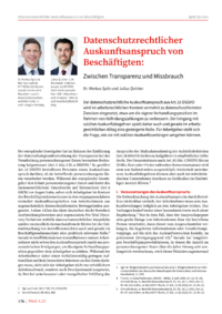 Dokument Datenschutzrechtlicher Auskunftsanspruch von Beschäftigten