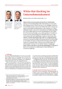 Dokument White-Hat-Hacking im Unternehmenskontext
