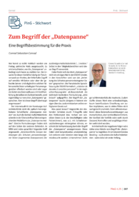 Dokument Zum Begriff der „Datenpanne“