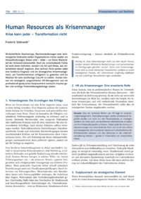 Dokument Human Resources als Krisenmanager