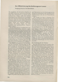 Dokument Zur Effektivierung des fachbezogenen Lesens