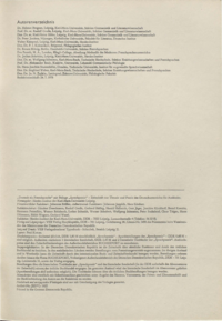 Dokument Autorenverzeichnis/Impressum