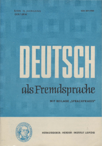 Dokument Deutsch als Fremdsprache Ausgabe 05 1978