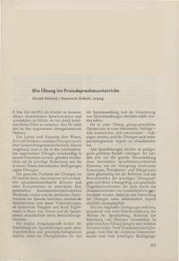 Dokument Die &Uuml;bung im Fremdsprachenunterricht