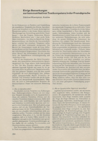 Dokument Einige Bemerkungen zur kommunikativen Textkompetenz in der Fremdsprache