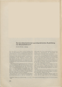 Dokument Zur berufsorientierten sprachpraktischen Ausbildung von Deutschlehrern