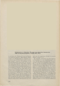 Dokument E. Schramm/L. Schmidt: &Uuml;bungen zur deutschen Aussprache. VEB Verlag Enzyklop&auml;die, Leipzig 1977, 127 S.