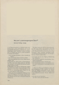 Dokument Was sind „zusammengezogene Sätze“?