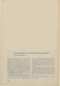 Dokument Zur Entwicklung des verstehenden Hörens von Dialogen