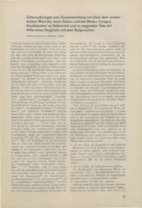 Dokument Untersuchungen zum Zusammenhang zwischen dem semantischen Wert des wenn-Satzes und der Modus-Tempus-Kombination im Nebensatz und im tragenden Satz mit Hilfe eines Vergleiches mit dem Bulgarischen